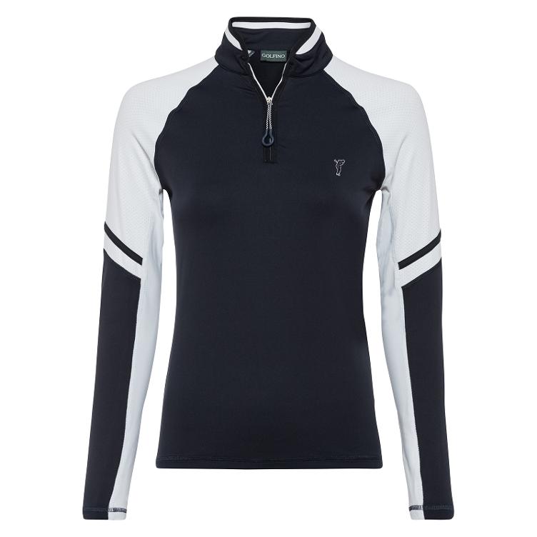 Golfino Damen Polo Langarm Zip