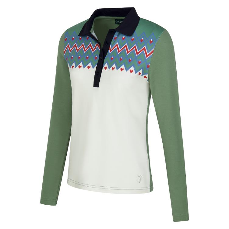 Polo Langarm Zip - 1