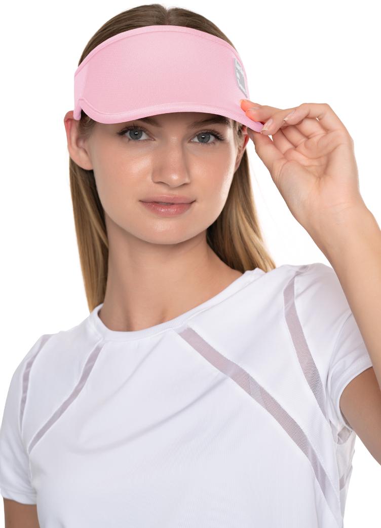 Lucky in Love Cap Stretch Visor Pink